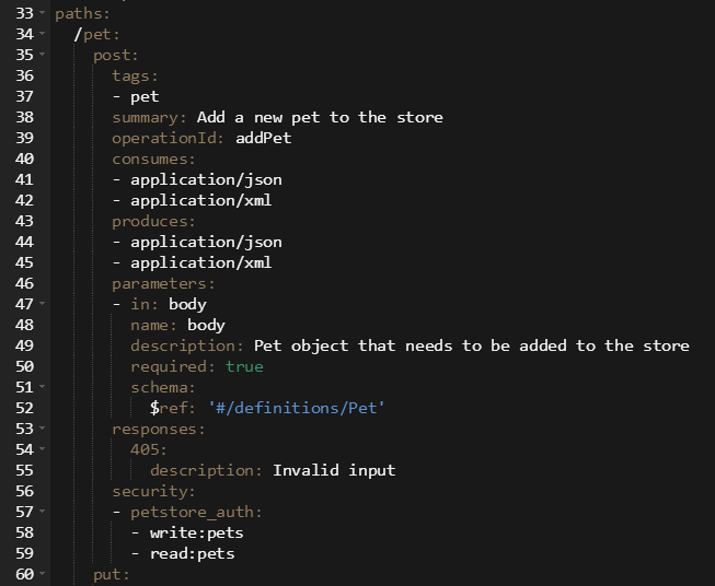 paths object